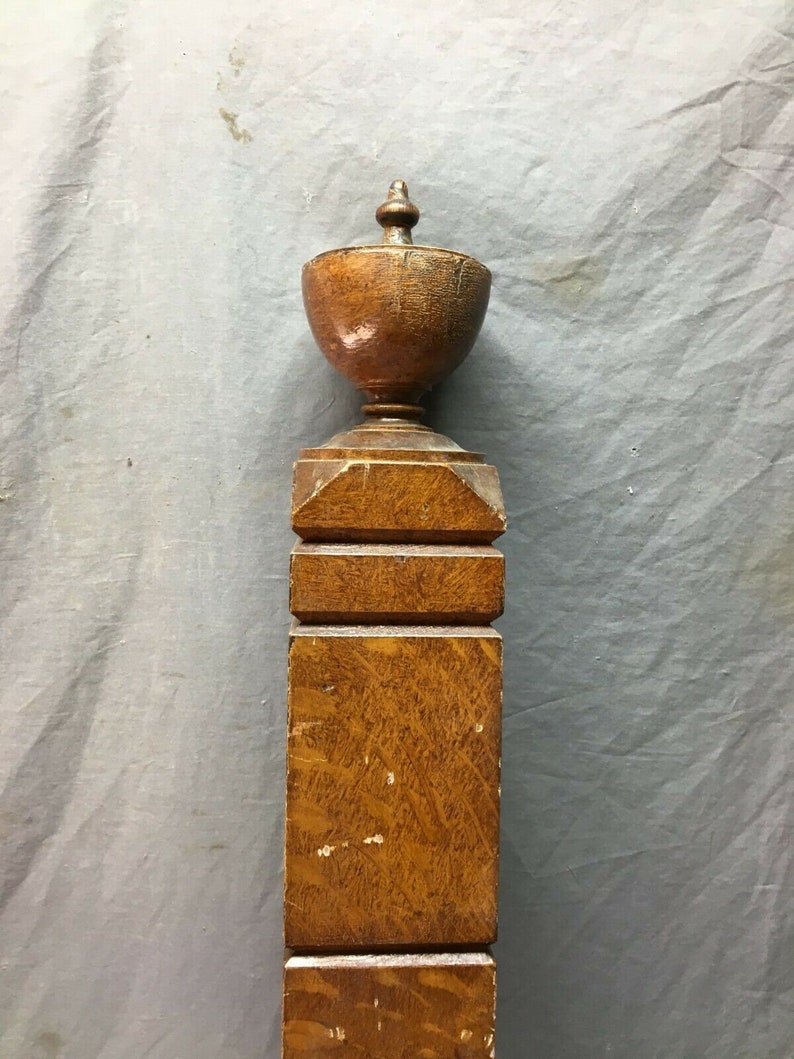 Antique Decorative Urn Top Finial Wood Newel Post 5x46 VTG Etsy