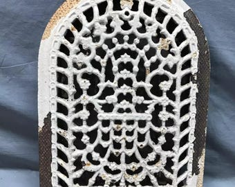 Antique Cast Iron Arched Top Wall Register Heat Grate 8x12 Old Vintage 1439-24B