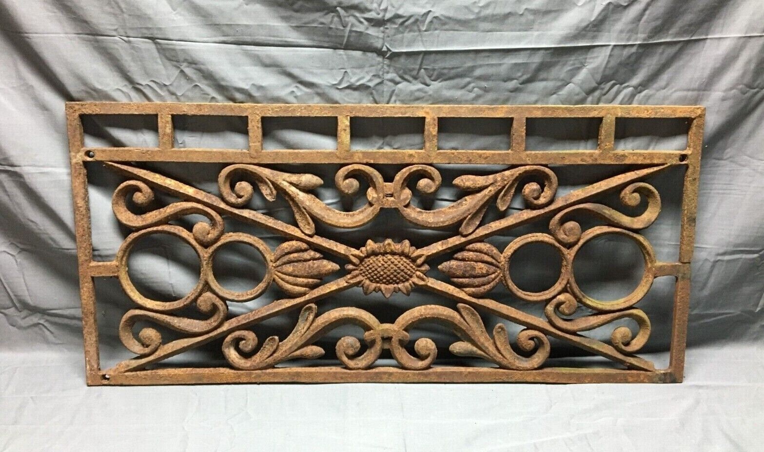 Antique Window Guard Garden Decorative Sunflower Fence Cast