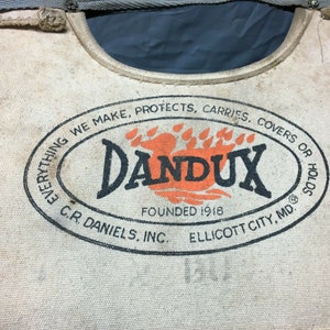 VTG DANDUX Industrial Shop Canvas Storage Steampunk Laundry Bin Old 591-22B