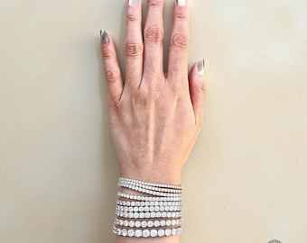 Lab-Grown Diamond Tennis Bracelet | 2ct - 10ct | 14K Solid Gold with E-F VS+ Diamonds