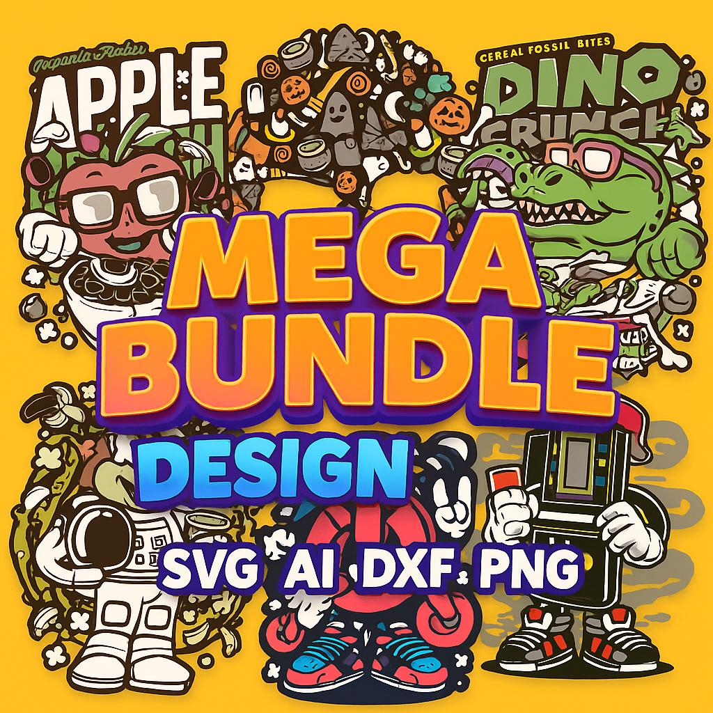 Mega T‑Shirt Design Bundle – 10 000+ SVG Files | Cricut & Silhouette Shirt Designs