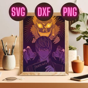 Mystery Shadow Box SVG – Dark Anime Paper Cut File | Layered Light Box Template for Cricut & Silhouette