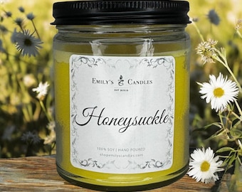 9 Unzen Sojakerze Honeysuckle Scent