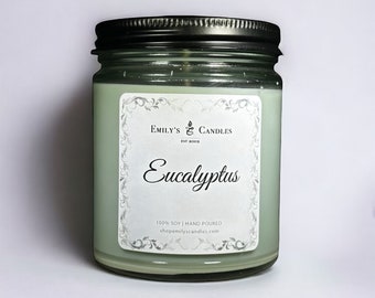 9 Ounce SOY Candle Eucalyptus