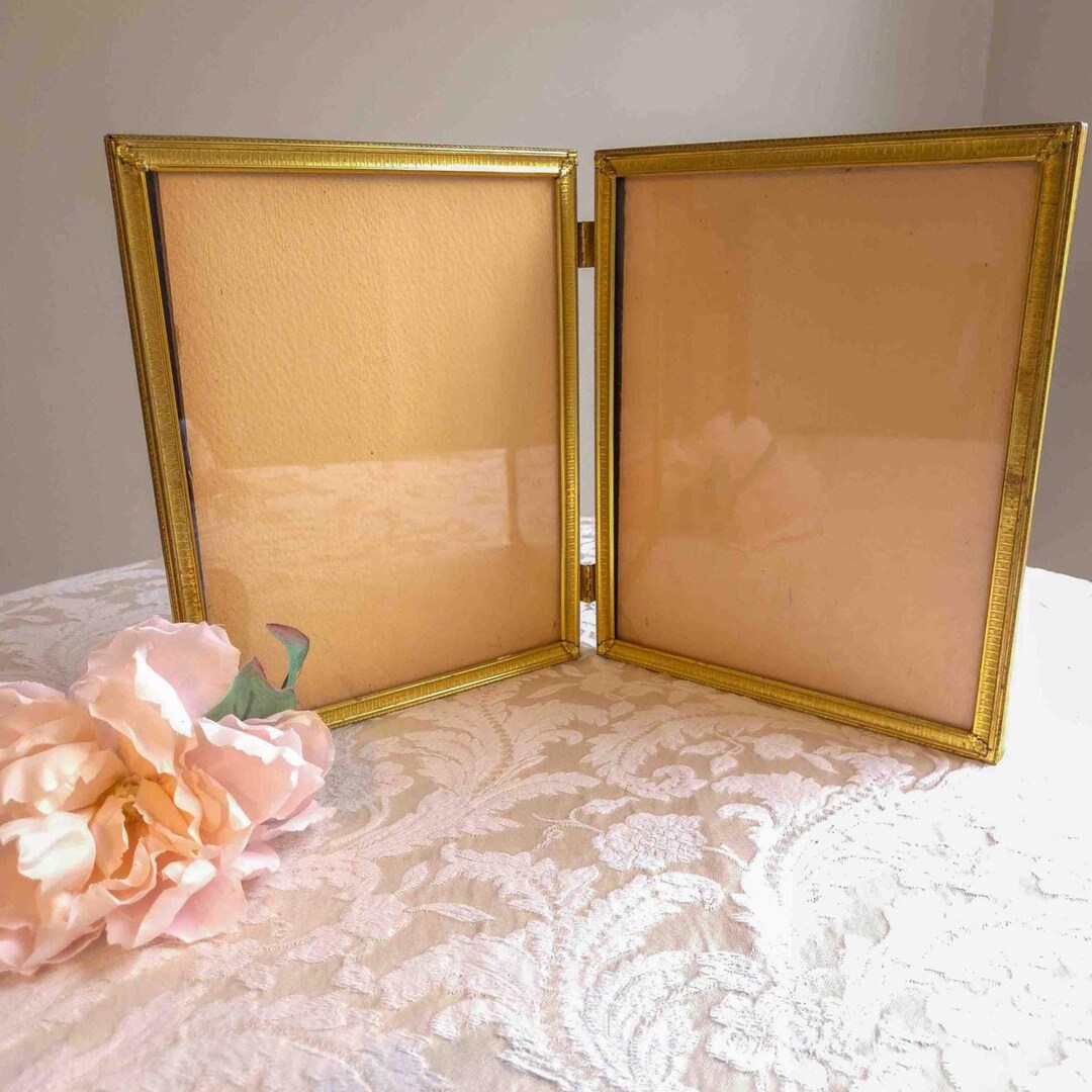 Antique Art Deco Double Photo Frame Gold Tone - 8 X 10 Inch - Etsy