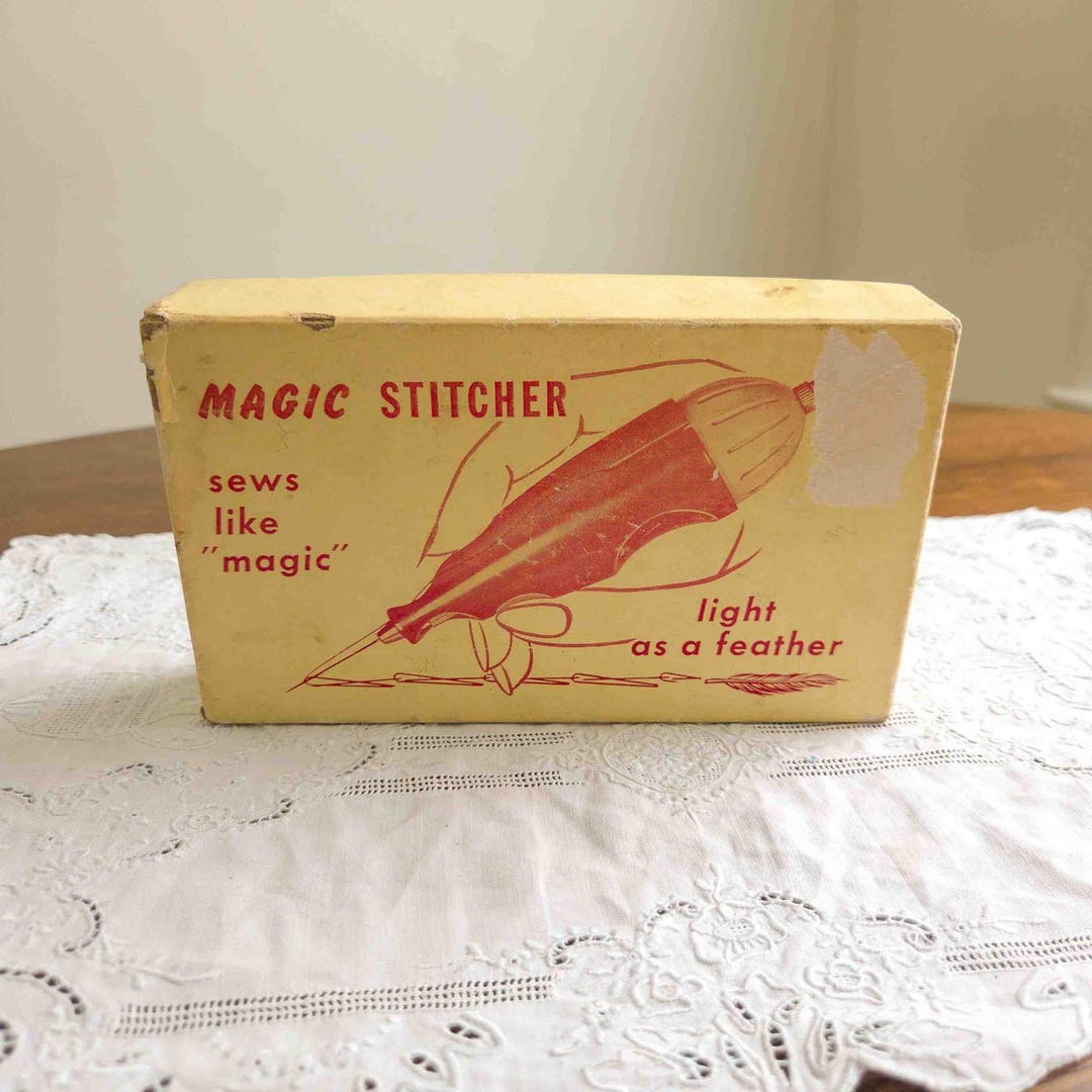 Vintage Magic Stitcher Hand Sewing Tool - Red Made in USA Boxed - Etsy
