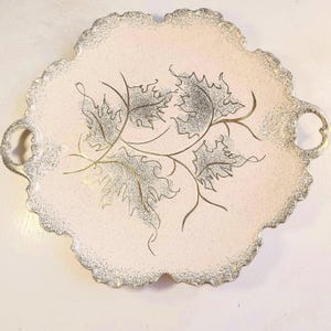 Vintage California Originals Pottery Ceramic Serving Platter-  701 Oak Leaves