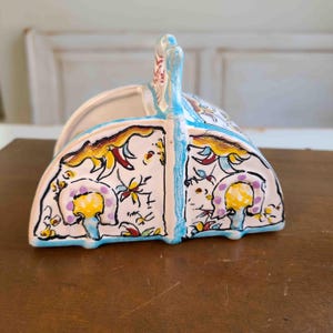 Vintage Pottery Portugal Ashtray- Handcrafted- Numbered and Signed
