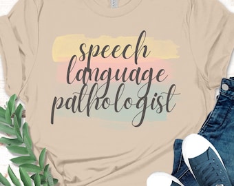 Camiseta de patólogo del lenguaje del habla SLP, regalos SLP, camiseta de lenguaje de señas, camiseta de habla, regalo de terapeuta del habla, patología del lenguaje
