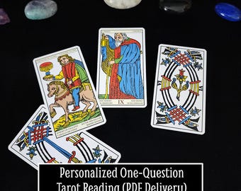 Personalized One-Question Tarot Reading – Custom Insight (PDF Delivery)