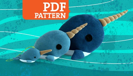 narwhal stuffed animal pattern