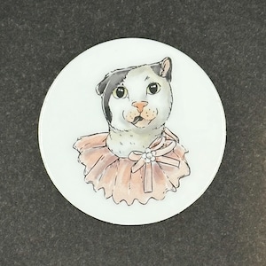Grandma Crinkles Pretty in Pink Sticker, cat sticker, computer decal, water bottle sticker, laptop, cats, kitty, unique cat gift, cat mom