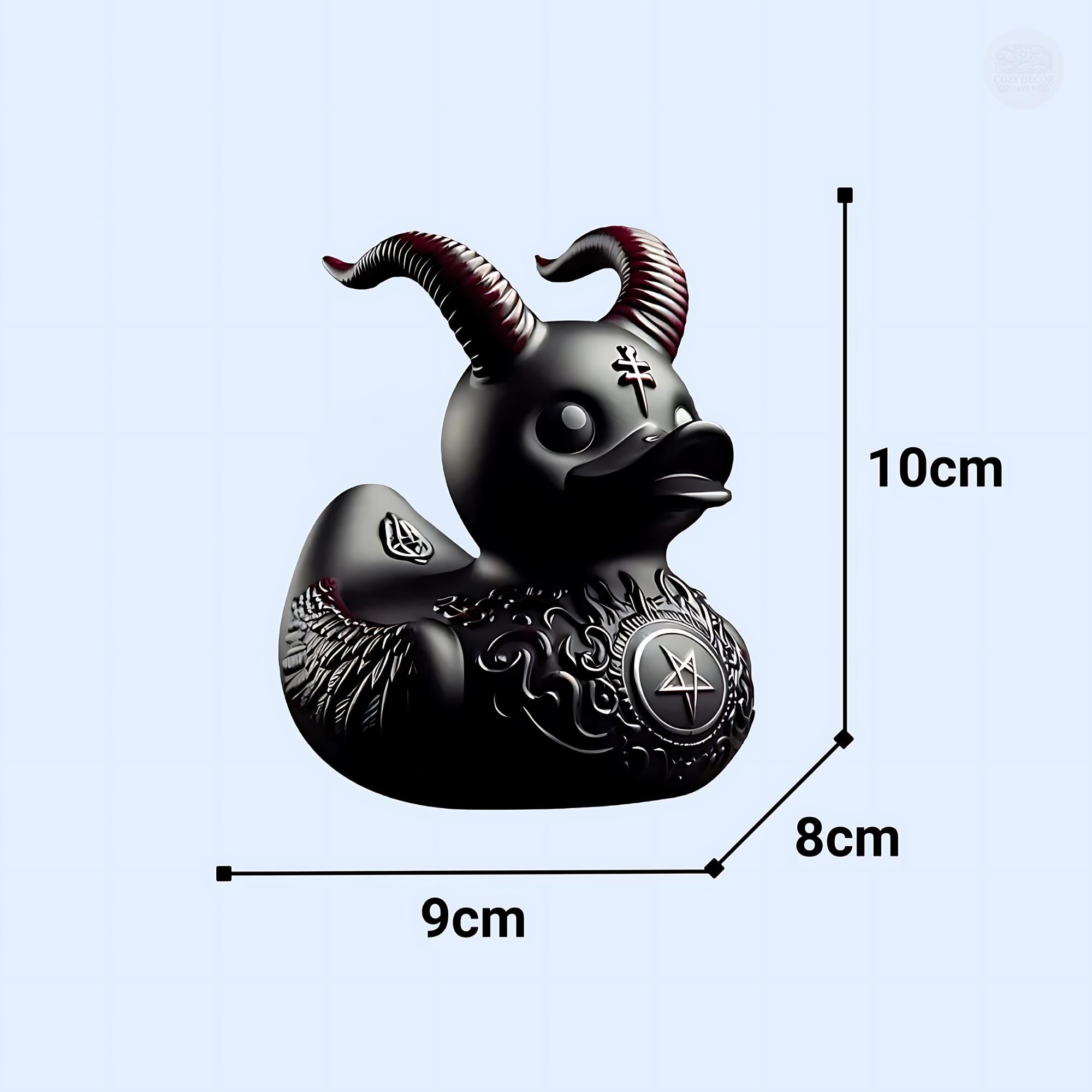 Duck Satanic Statue Gothic Figurine Sitting Ducks Ornament for Shelf ...