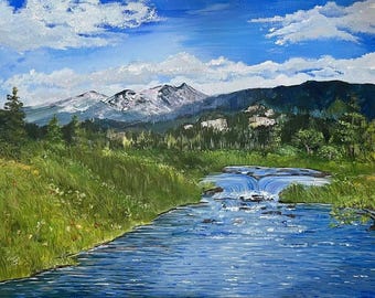 CUSTOM ORIGINAL oil painting from photo, Landscape painting on canvas, wall art commission, personalized & gift idea