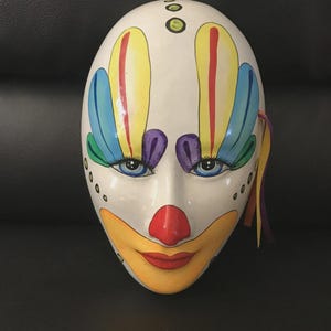 Vintage Clown Mask Wall Art