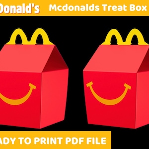 McDonald's | Boîte à friandises | Imprimable | Numérique | Prêt à imprimer | de Cadeau de fête | Fichier PDF