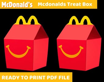 McDonald’s | Treat Box | Printable | Digital | Ready To Print | Party Favor Template | PDF File