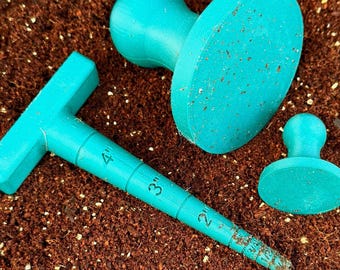 3D Printed PLA Seed Starting Tool Set: Tamper & Dibber
