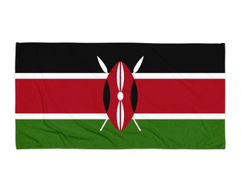 Kenya Dreams African Nairobi Beach towel - East African Black Empowerment Cosy Plush Beach Towel  African Life, Kenya Flag For Kenyan Pride