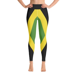 Jamaican Queen Caribbean Island Girl - Athletic Leggings - Island Life, Jamaica Flag For Jamaican Pride Fitness Yoga Leggings Jamaica Girls