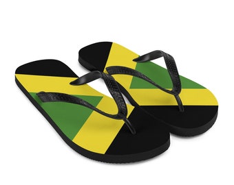 Giamaica Caribbean Island Thong Sandal - Adulti Giamaica Infradito - Island Life, Giamaica Bandiera ForJamaican Pride Caribbean Vacay Flip-Flops