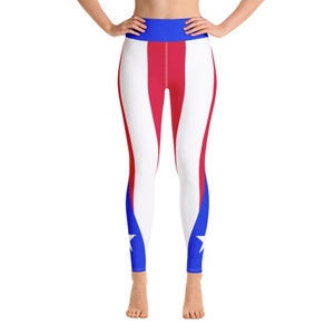Boricua Babe Caribbean Island Girl - Athletic Leggings - Island Life, Puerto Rico Flag For Puerto Rico Pride Yoga Leggings for Puerto Ricans