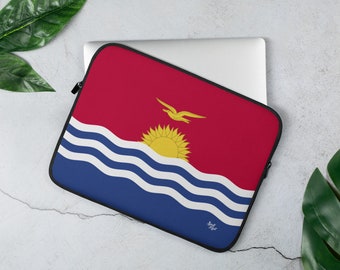 K - Caribbean Flag Laptop Sleeve