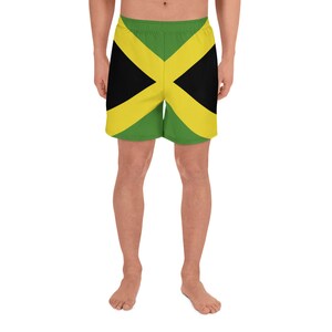 Jamaicaanse King Caribbean Island Boy - Zwembroek - Island Life, Jamaica Vlag Voor Jamaican Pride Badpak Mannen Atletische Lange Zwemshorts