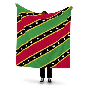 St, Kitts Queen Caribbean Spandex Fabric Island Life St. Kitts and Nevis Flag Kittians & Nevisians pride St.Kitts Recycled polyester fabric