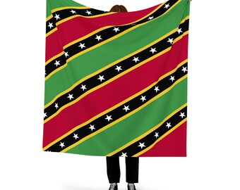 St, Kitts Queen Caribbean Spandex Fabric Island Life St. Kitts y Nevis Flag Orgullo de Kittians y Nevisians St.Kitts Tejido de poliéster reciclado