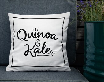 Quinoa and Kale Pillows - Swell Kept Greens & Grains, great for the Vegans and Veg-heads Premium Pillow - Perfect Vegan Gift Pillow