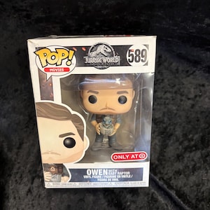 Jurassic World Owen With Baby Raptor Funko Pop! Figure New In Box