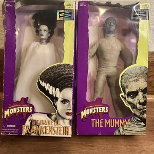 Universal Studios Monsters Set Of Two The Mummy & Bride Of Frankenstein 1998 NIB
