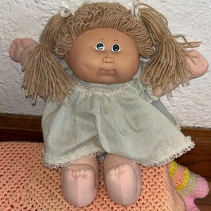 Cabbage Patch Kids Flickadocka Knubbiga Kinder Blond HM #14 OK Factory *BEDÅRANDE!*