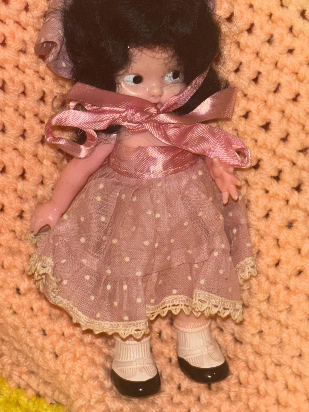 Pink Rattle Doll Knickerbocker Rattle Doll Pink Dress and Bonnet - Etsy