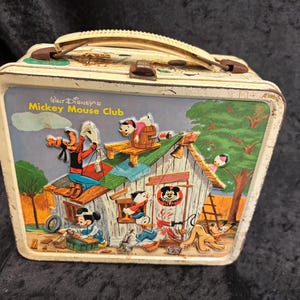 Mickey Mouse Club Metal Lunch Box 1960s