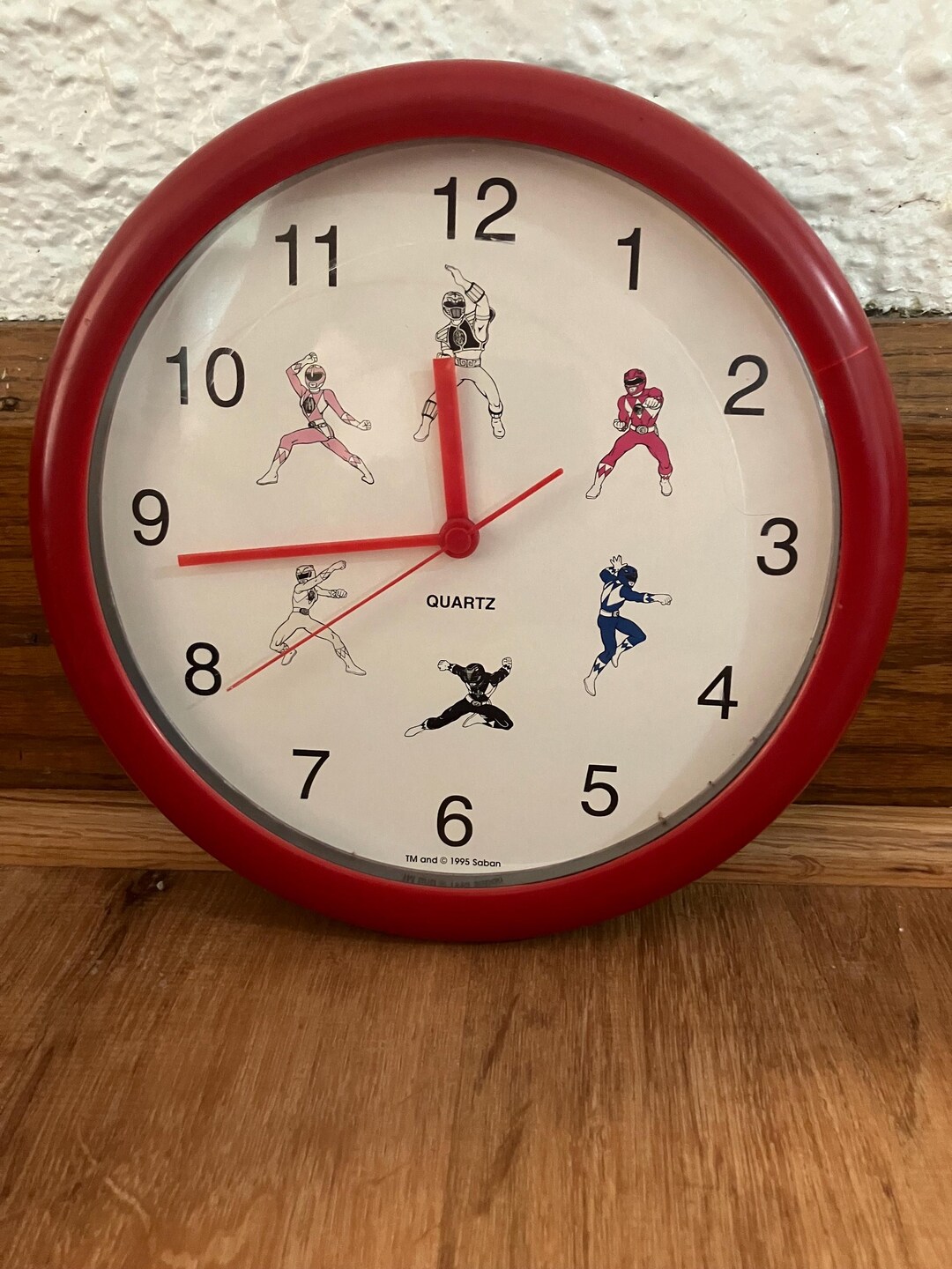 Power Rangers 1995 Clock by Saban MMPR Vintage Clock GUC Works - Etsy