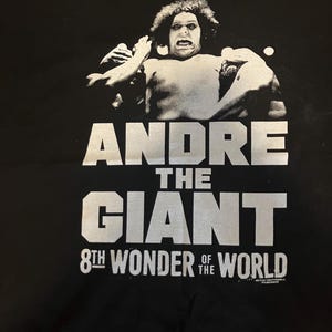 Andre The Giant 8th Wonder of the World T shirt Size 2X VGC