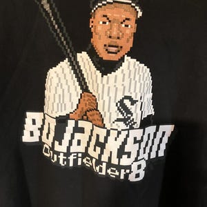 Bo Jackson Chicago White Sox Nike Video Game 8 Bit Tee Size XL