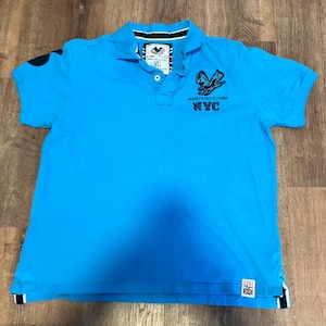Cactus Embroidered Men’s Polo Shirt Blue Varsity Outfitters NYC Est 1942 Size XL GUC