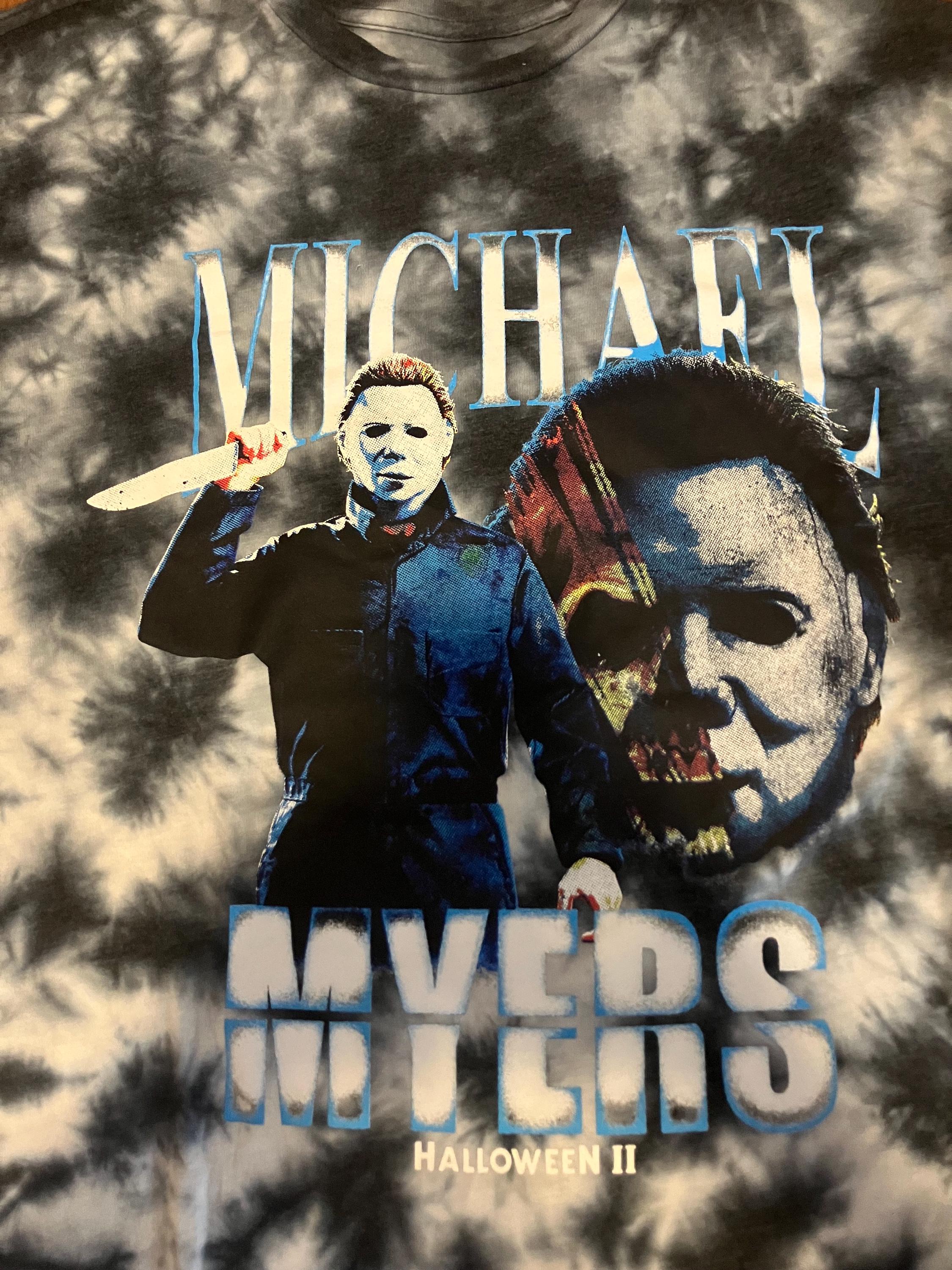 Holloween II Michael Meyers Tie Dye T-shirt Hybride kledingmaat Large Zeldzaam