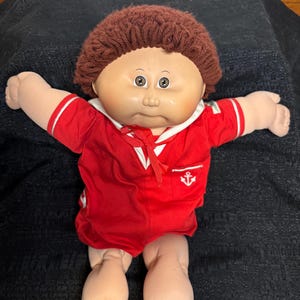 Cabbage Patch Kids Boy Doll Red Sailor Outfit 1980s *Adorable!*