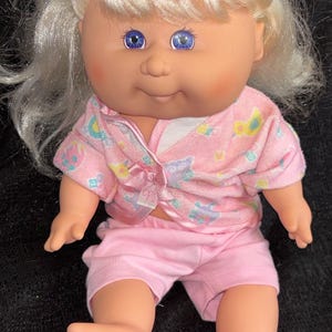 Cabbage Patch Kids Girl Doll Hard Body Blonde Hair Blue Eyes 1996
