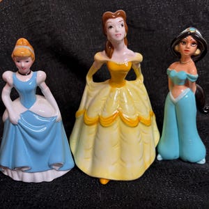 Disney Princess Figurine Set of 3: Cinderella, Belle, and Jasmine