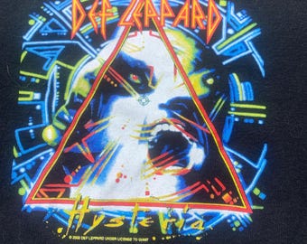 Def Leppard T-Shirt Vintage Damenschnitt 2002 Giant Tag Größe M EXZELLENT