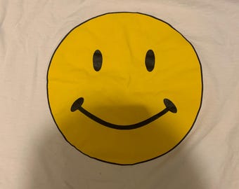 Vintage dubbelzijdig T-shirt met smiley van Compass Collection ZELDZAAM!