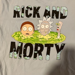 Rick And Morty Adult Swim Ripple Junction Blue T Shirt Size L GUC