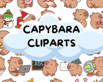 Capybara Sticker Bundle | Capybara Alphabets | Valentines Capybara | Capybara Digital Download | Capybara Bundle | Capybara JPG,PNG,SVG