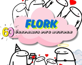 Flork Clipart Bundle | flork png | flork stickers | flork | cliparts | Digital download | Funny meme characters